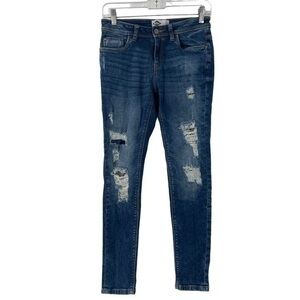 Lee Cooper East London Mid Rise Slim Fit Annie Skinny Distressed Jeans size 28